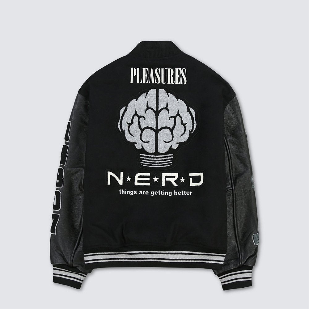 PLEASURES × NERD Varsity Jacket – Delicious Sendai