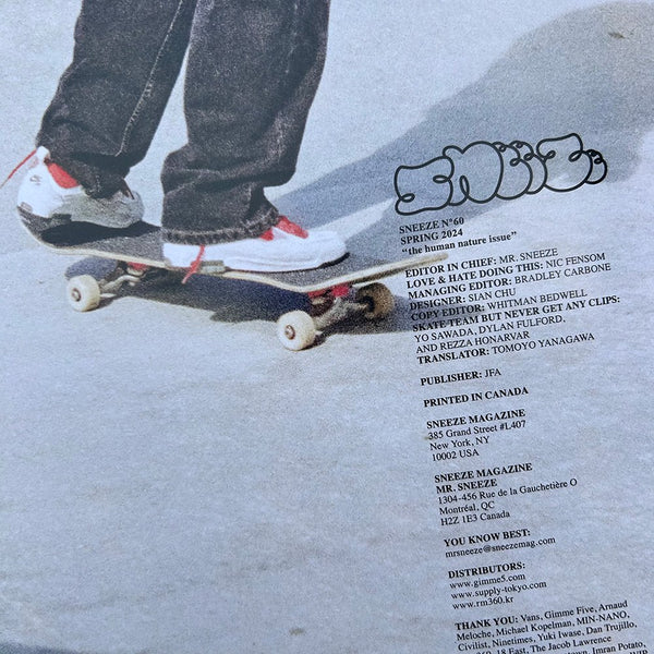 SNEEZE MAGAZINE N°60 SPRING 2024