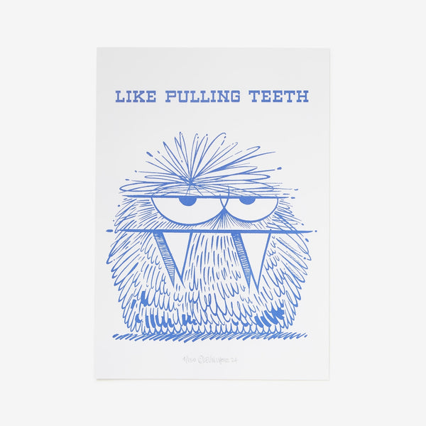 KEVIN LYONS - LETTER PRESS "LIKE PULLING TEETH" book launch limited edition