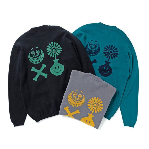 RUTSUBO Daily Motifs Cotton Cardigan (RUTSUBO×yoshi47 )