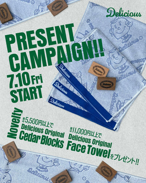 Delicious PRESENT CAMPAIGN 開催のお知らせ!!