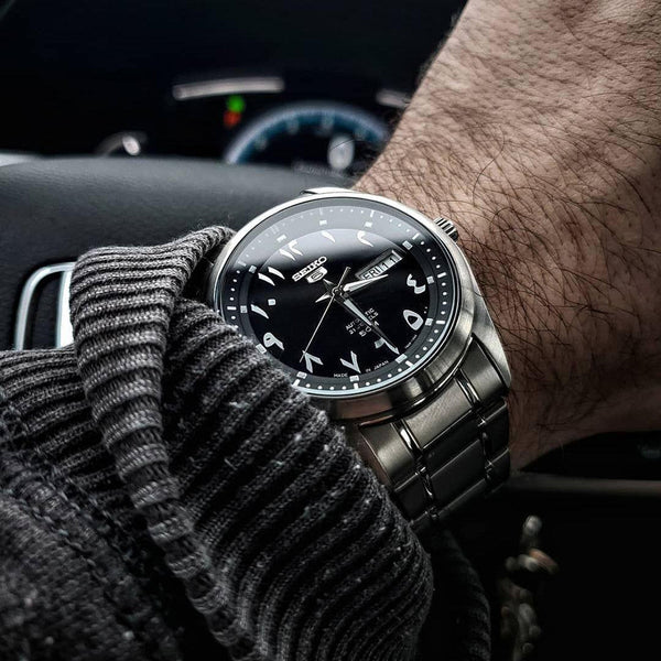 SEIKO 5 AUTOMATIC 42mm Black Arabic Dial Watch