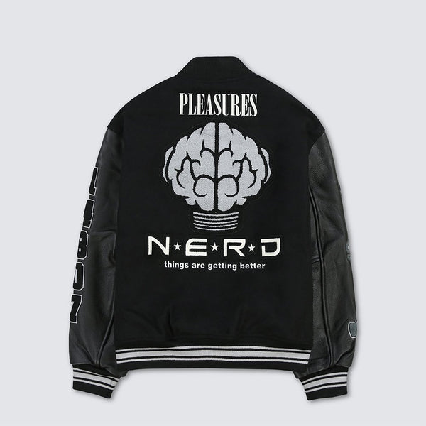 PLEASURES × NERD Varsity Jacket