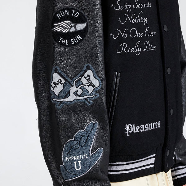 PLEASURES × NERD Varsity Jacket