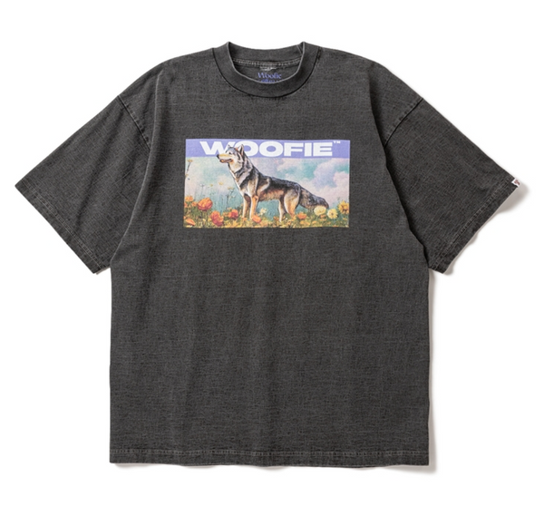 SAYHELLO × Woofie Pigment Wide Wolf S/S Tee