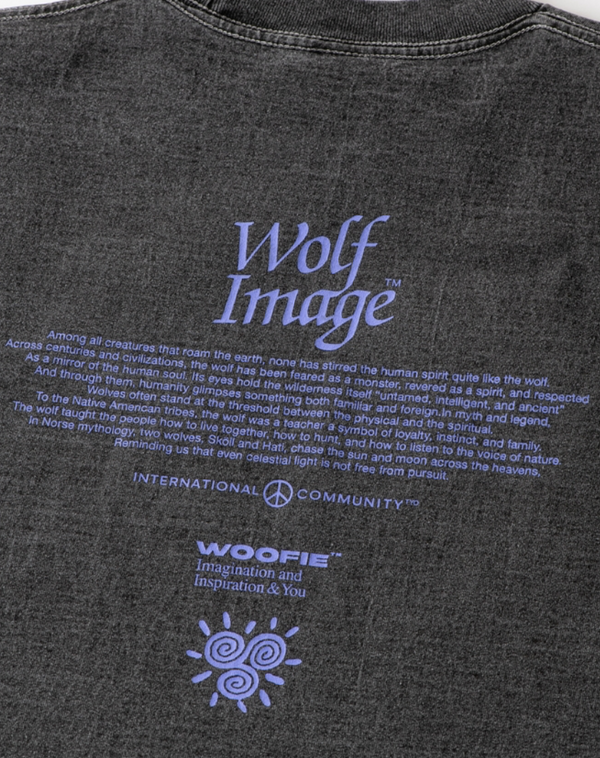 SAYHELLO × Woofie Pigment Wide Wolf S/S Tee