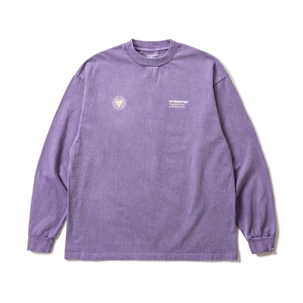 SAYHELLO × Woofie Pigment The Stroke L/S Tee
