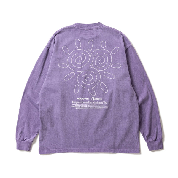 SAYHELLO × Woofie Pigment The Stroke L/S Tee