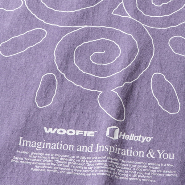 SAYHELLO × Woofie Pigment The Stroke L/S Tee