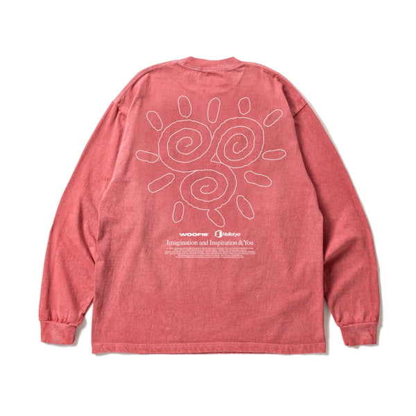 SAYHELLO × Woofie Pigment The Stroke L/S Tee