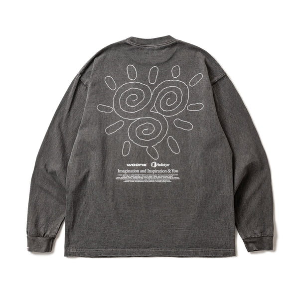 SAYHELLO × Woofie Pigment The Stroke L/S Tee
