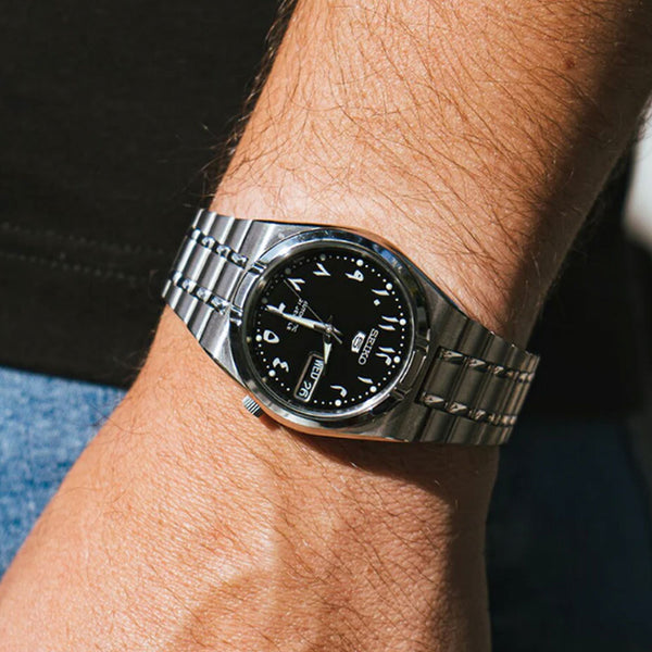 SEIKO 5 AUTOMATIC 35mm Black Arabic Dial Watch