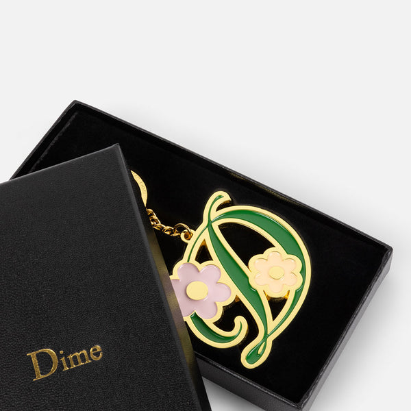 Dime Oversized Floral Keychain