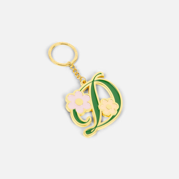 Dime Oversized Floral Keychain