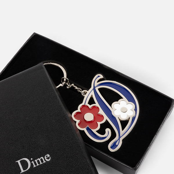 Dime Oversized Floral Keychain