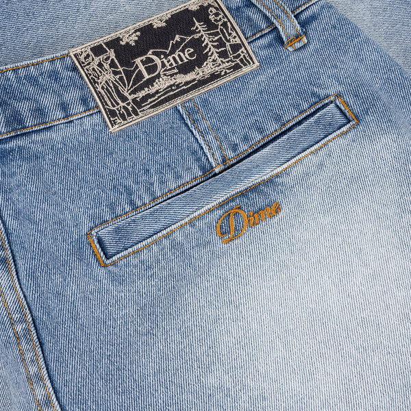 Dime Pleated Denim Shorts