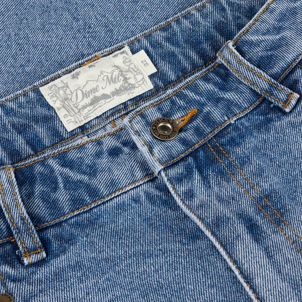 Dime Pleated Denim Shorts
