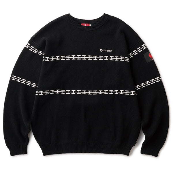 HELLRAZOR H Chain Line Crewknit