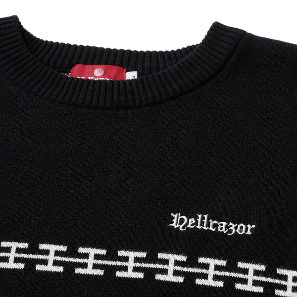 HELLRAZOR H Chain Line Crewknit