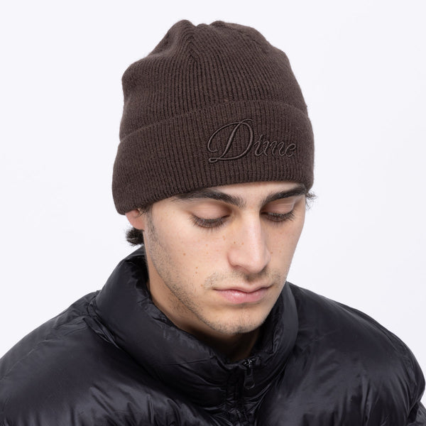 Dime Cursive Wool Fold Beanie