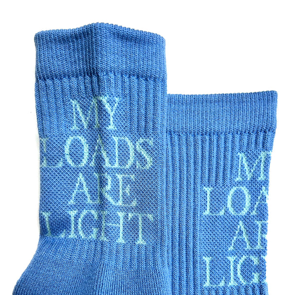 MY LOADS ARE LIGHT TEXT : M.L.A.L Socks