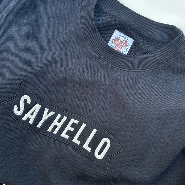 SAYHELLO Basic Logo Patch Crew