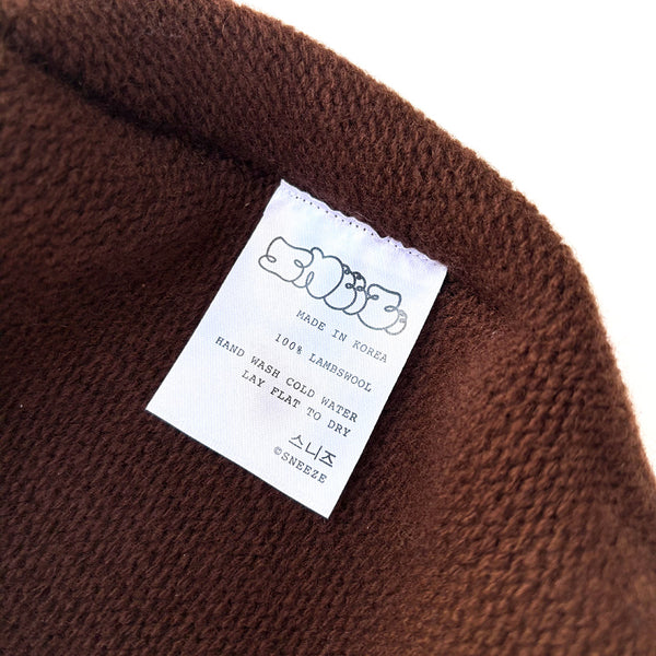 SNEEZE MAGAZINE Contrast Stripe Wool Beanie