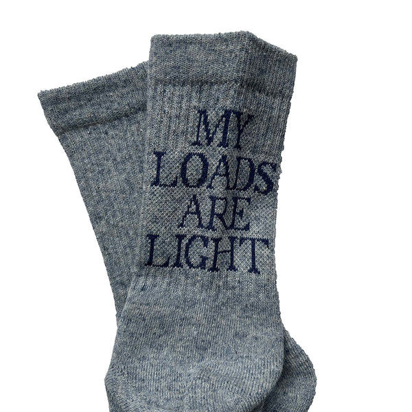 MY LOADS ARE LIGHT TEXT : M.L.A.L Socks