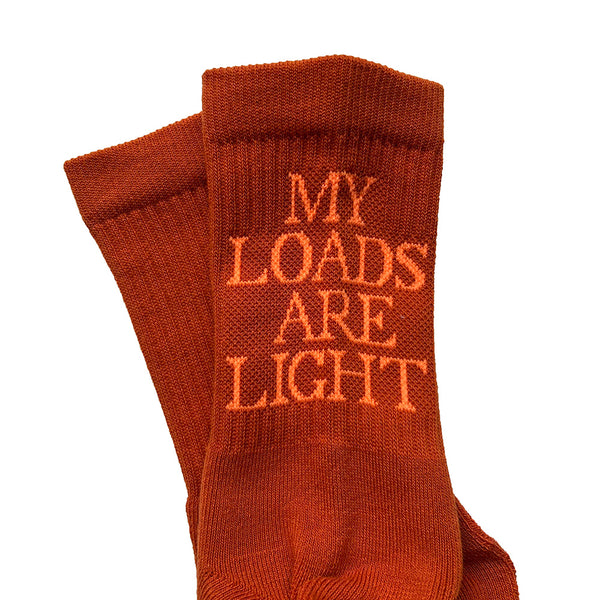 MY LOADS ARE LIGHT TEXT : M.L.A.L Socks