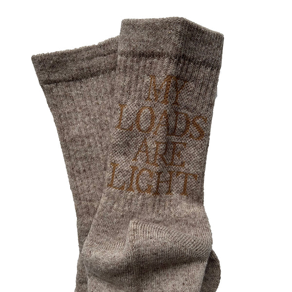 MY LOADS ARE LIGHT TEXT : M.L.A.L Socks