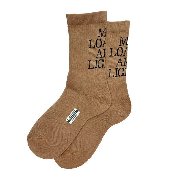 MY LOADS ARE LIGHT Text "M.L.A.L" Socks