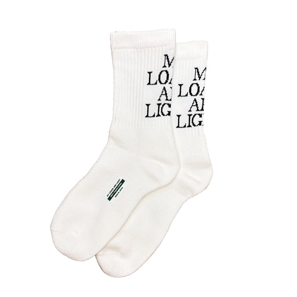 MY LOADS ARE LIGHT Text "M.L.A.L" Socks