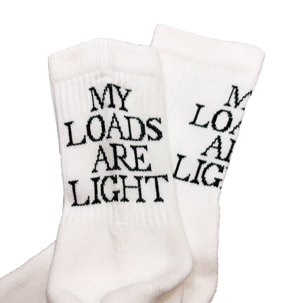 MY LOADS ARE LIGHT Text "M.L.A.L" Socks