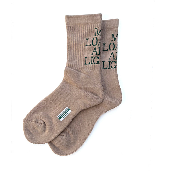 MY LOADS ARE LIGHT Text "M.L.A.L" Socks