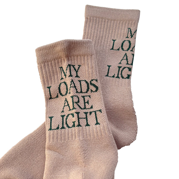 MY LOADS ARE LIGHT Text "M.L.A.L" Socks