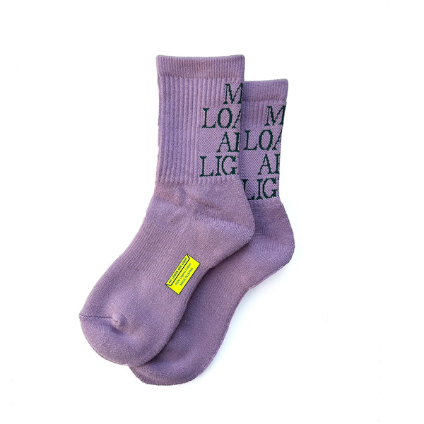 MY LOADS ARE LIGHT Text "M.L.A.L" Socks