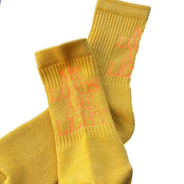 MY LOADS ARE LIGHT Text "M.L.A.L" Socks