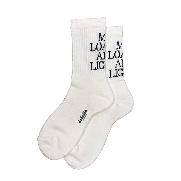 MY LOADS ARE LIGHT Text "M.L.A.L" Socks