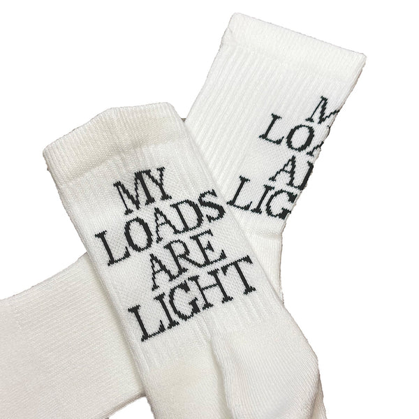 MY LOADS ARE LIGHT Text "M.L.A.L" Socks