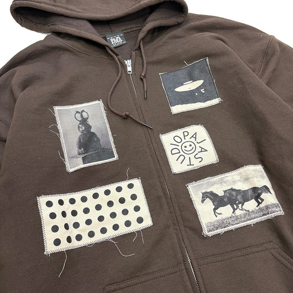 PAJA STUDIO Pasting zip-up Hoodie