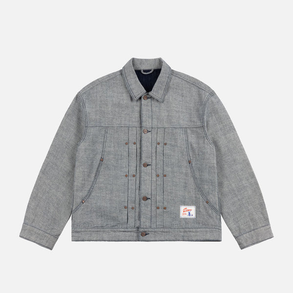 Dime Pleated Denim Jacket