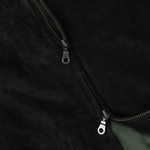 Dime Perforated Faux Suede Jacket