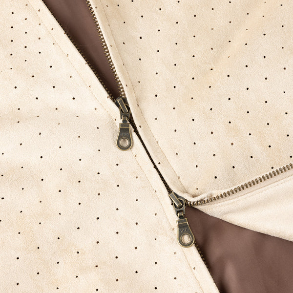 Dime Perforated Faux Suede Jacket