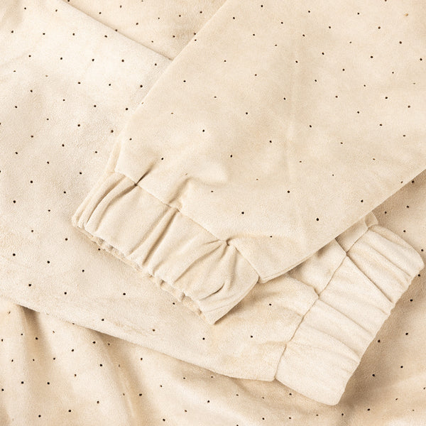 Dime Perforated Faux Suede Jacket
