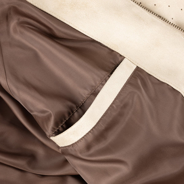 Dime Perforated Faux Suede Jacket