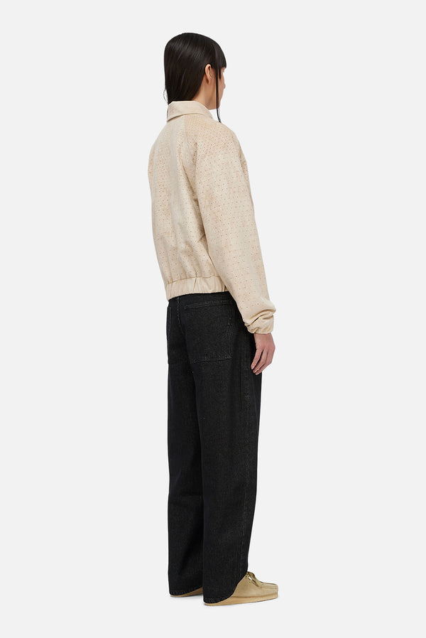 Dime Perforated Faux Suede Jacket