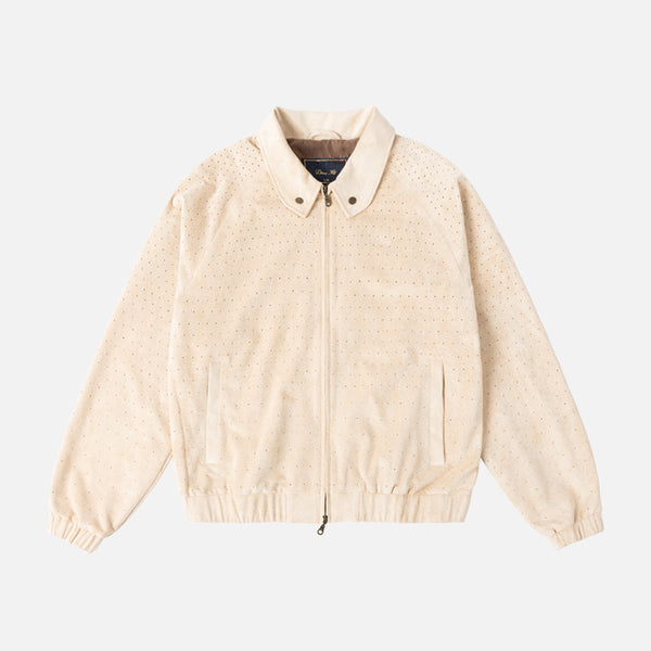 Dime Perforated Faux Suede Jacket