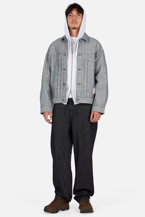 Dime Pleated Denim Jacket