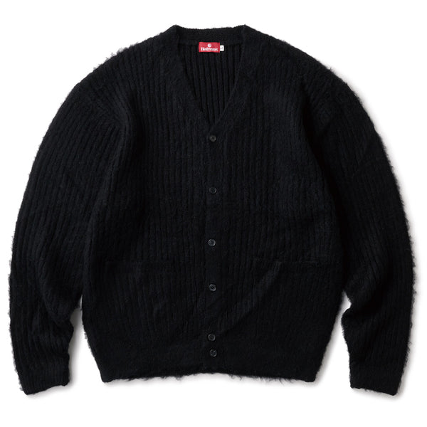 HELLRAZOR Mohair Ribknit Cardigan