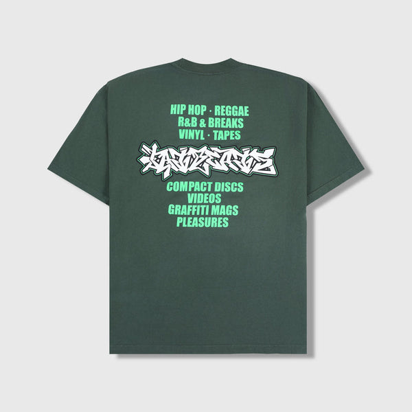 PLEASURES × FAT BEATS Melrose S/S Tee